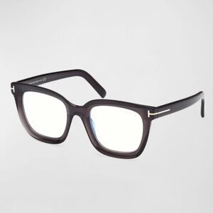 Tom Ford Black Blue Light Blocking Acetate Square Glasses